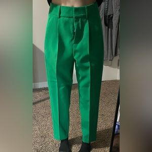 Green women’s express business pants